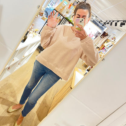 sweat molletonné pailleté